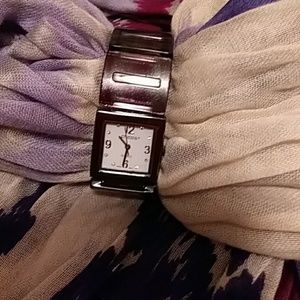 Chicos purple/silver tone link watch